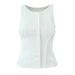 Aria Basics Aria Basics 25 Summer New Women's European And American Style Simple Slim Fit Round Neck Single-Breasted Sleeveless Vest With Small_ecoleips.com