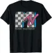 Women's T-Shirts MTV Distressed Vintage Checkerboard Logo Music Television T-Shirt_ecoleips.com