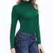 2025 Solid Color Urban Leisure High Collar Autumn Top Women's T-shirt_ecoleips.com