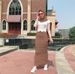 Seamless Stretchy High-Waist Pencil Skirt – Full-Length Bodycon Skirt For Women (Burgundy/Brown/Green)_ecoleips.com