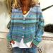 Women's Casual Cape Jacket Cardigan Sweater Abstract Print Christmas Theme Fashion Top_ecoleips.com