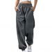 High Waisted Sweatshirt Women's Harem Sports Pants With Pockets 5 Sizes Available Casual Loose Fit Polyester_ecoleips.com