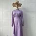 Elegant Women's Flowy Long Sleeve Maxi Dress - Summer Boho Chic Cotton-Polyester Blend With Lantern Sleeves & High Neck_ecoleips.com