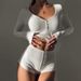 2025 European American Sexy Low-cut V-neck Tight-fitting Long-sleeve Top And Fashionable Sporty Ultra-short Pants_ecoleips.com