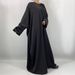 Fashionable Patchwork Gold Velvet Batwing Sleeve Long Robe, Elegant Loose Fitting Muslim Plus Size Women's Dress_ecoleips.com