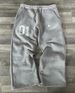 Unisex Letter Print Sweatpants - Elastic Waist Loose Fit Joggers For Men & Women, Trendy Streetwear Fashion_ecoleips.com
