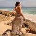Women's Clothing Sleeveless Hollow Knitted Beach Dress Bikini Cover Up Dress Sunscreen Seaside Dress_ecoleips.com