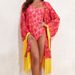 Women's Clothing New Bikini Two Piece Printed Long Sleeved Shirt One Piece One Shoulder Swimsuit For Women_ecoleips.com