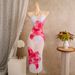 Women's Clothing Style Three Piece Swimsuit Printed Long Dress Swimwear For Beach Vacation Women's Bikini Quick-Dry Polyester, Modest Coverage_ecoleips.com