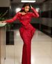 Women's Mesh Long Sleeve Off-Shoulder Top With Bodycon Skirt Set, Elegant Sexy Two-Piece Outfit For Evening Party_ecoleips.com