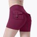 K Female Workwear With No Awkward Lines, Yoga Shorts, High Waisted High Stretch Pants, Three Quarter Pants, Breathable Outer Pocket_ecoleips.com