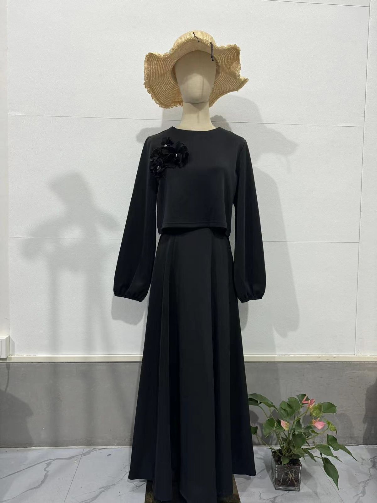 Women's Clothing Plus Size Women's Fashion Dress Middle East New Hot Diamond Robe With Headscarf_ecoleips.com