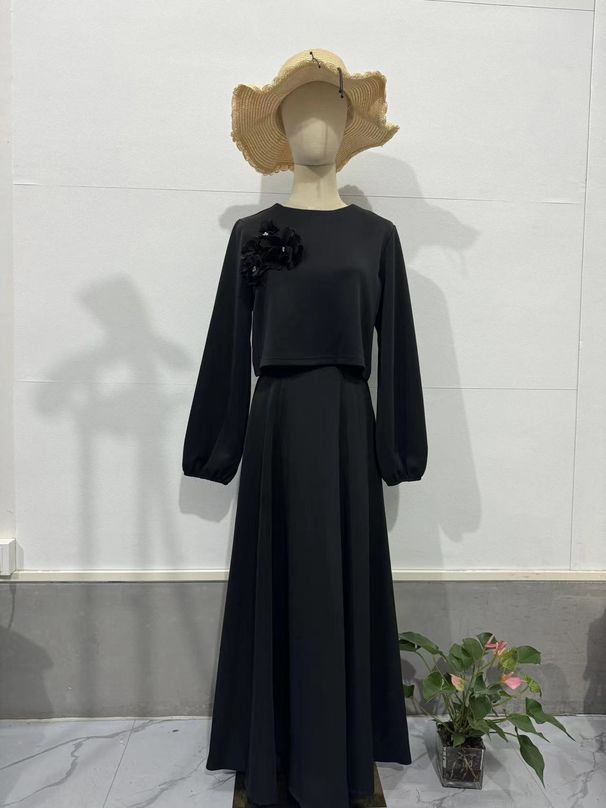 Women's Clothing Plus Size Women's Fashion Dress Middle East New Hot Diamond Robe With Headscarf_ecoleips.com
