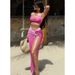 Women's Clothing Style Women's One Piece Swimsuit With Mesh Skirt Backless Gradient Design Sexy Summer Clothing_ecoleips.com