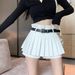 Lace Trim Pleated Skirt With Detachable Belt - Jk Style School Uniform Skirt For Women And Girls Versatile Styling Options_ecoleips.com