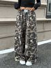 Women's Oversized Wide Leg Sweatpants, High Waist Elastic Waistband, Casual Loose Track Pants, Minimalist Streetwear For Everyday Wear_ecoleips.com