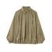 Women's Puff Sleeve Aviator Jacket, Oversized Batwing Boho Style Coat, Lightweight Spring Fall Outerwear_ecoleips.com
