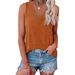 2026 Women Cute V Neck Sleeveless Waist Cinched Casual Basic Vest_ecoleips.com