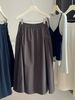 Women's High Waist A-Line Skirt Elastic Waist Loose Pocket Midi Umbrella Skirt Spring Autumn New 2026_ecoleips.com