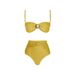 Women's High Waist Bikini Set - Sexy Split Design For Beach Vacation (European & American Style)_ecoleips.com