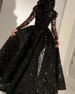 Women's Clothing Long Sleeve Sequined Swing Evening Dress New_ecoleips.com