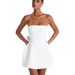 Women's Clothing Sleeveless Simple Top A Line Skirt For Women Spring And Summer New Style Temperament Sweet And Spicy Backless Bow Short Skirt_ecoleips.com