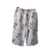 Aria Basics Aria Basics 2023 European And American Cross-Border Independent Station Cotton Linen Pocket Elastic Casual Women's Five-Point_ecoleips.com