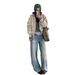 Women's Retro Washed Wide Leg Jeans Loose Fit Slimming Slightly Flared Floor Length Trousers New Autumn/Winter Style_ecoleips.com
