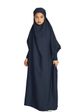Women's Clothing Women's Long Hooded Dress Style Solid Color Modest Abaya Dress Loose Muslim Fashion Robe Children's Wear Polyester_ecoleips.com