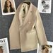 Women's Pink Blazer Jacket Slim-Fit Trendy Office Wear Casual Spring Autumn Outerwear Clothing_ecoleips.com