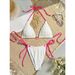 Women's Clothing Style Sexy Bikini Two Piece Swimsuit With Straps For Women Perfect For Hot Spring Modest Coverage Beach & Pool Ready_ecoleips.com