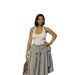 TW874 Elegant High-Waisted Midi Skirt for Women Irregular Plaid Design Summer Elastic Waist European And American Style Foreign Trade Women's Clothing_ecoleips.com