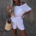 Women's Clothing Fashion Suits Hollow Knitted Tops High Waist Pants Casual Suits_ecoleips.com