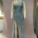 Women's Clothing Oblique Shoulder Slit Long Skirt Toast Dress Sequined Suspender Evening Dress_ecoleips.com