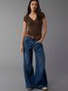 Women's Stretch Wide Leg Jeans - Classic Blue Denim Pants With Functional Pockets | Comfortable & Elegant For Work & Casual_ecoleips.com