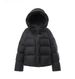 Women's Short Puffer Jacket With 86%-90% White Duck Feathers, Winter Oversized Hooded Coat, Lightweight Warm Puff Coat For Petite & Tall Women_ecoleips.com