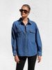 Women's Clothing Denim Shirt For Women New Fashion Casual Versatile Double Pocket Loose Shirt_ecoleips.com