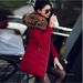 Plus Size Long Puffer Coat With Detachable Fur Collar, Slim Fit Winter Jacket For Women, Warm Thickened Down-Alternative Outerwear_ecoleips.com