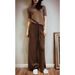 Aria Basics Wool Wide-Leg 2026 Spring New Women's Fashion Knitted High-Waisted Long Pants Loose Slimming Elastic Waist Trousers For_ecoleips.com