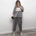 Casual Suit European And American New Fashion Loose Contrast Color Round Neck Short Sleeve T Shirt Sports Trousers 2 Pieces_ecoleips.com