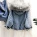 Stylish Winter Hooded Fleece-Lined Denim Jacket For Women - Cozy Short Padded Coat With Sherpa Lining (Pink, Gray, White)_ecoleips.com
