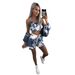 Women's Clothing camouflage irregular printed casual shorts three-piece suit _ecoleips.com