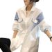 Women's Clothing Commuter Fashion Design Sense All Match Temperament Lapel Long Sleeve Shirt Women_ecoleips.com