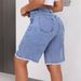 Women's Clothing INS Casual All Match Ripped Jeans Shorts_ecoleips.com