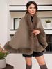 Elegant Faux Fur Batwing Coat - Stylish Sleeveless Vest With Luxe Trim, Versatile One-Size Fit For Women_ecoleips.com