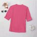 2025 Cross-Border European And American Style Solid Color V-Neck T-Shirt, Standard Size, Casual Short Sleeve For_ecoleips.com