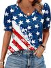 OFEEFAN Womens Tops Short Sleeve Shirts Buttons V Neck Spring Fashion Summer Outfits Plus Size Blouses Dressy Casual_ecoleips.com