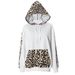 Women's Leopard Print Patchwork Sweatshirt Loose Hooded Jacket Mid-Length Street Style Spring Autumn Top_ecoleips.com