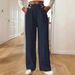 Women's Clothing New Style Drape Mopping Casual Pants High Waist Trousers Loose Temperament Straight Women's Niche Design Solid Color_ecoleips.com
