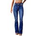 Women's Clothing Retro Stretch Jeans Spring New Washed Street Flared Trousers_ecoleips.com